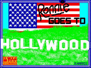 Ronnie Goes to Hollywood title screen for ZX Spectrum